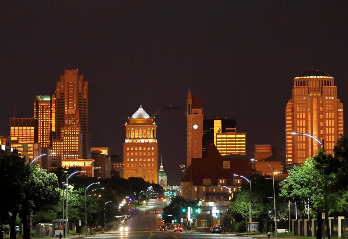 St. Louis skyline after the storm